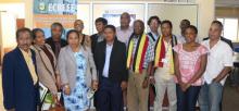East Timorese delegation with staff members of ECREEE group picture of the participants in the meeting